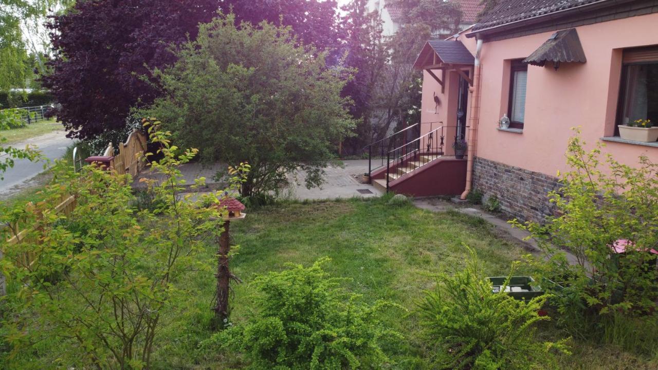 Ferienwohnung Storchennest Mit Eigenem Hof, Spielwiese Und Terrasse Nauen Exterior foto